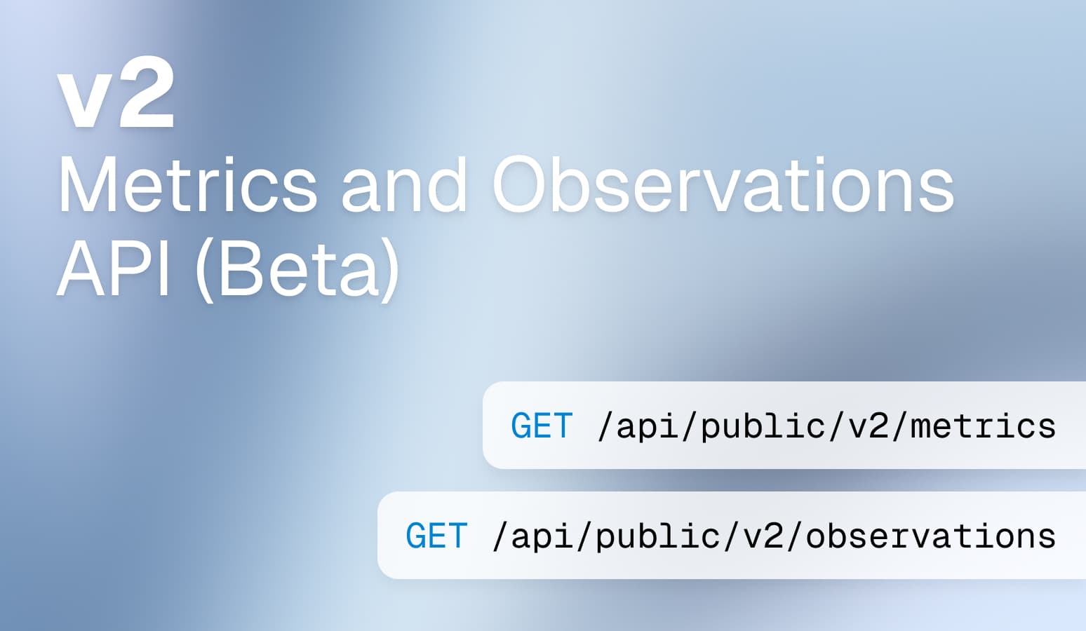 v2 Metrics and Observations API (Beta)